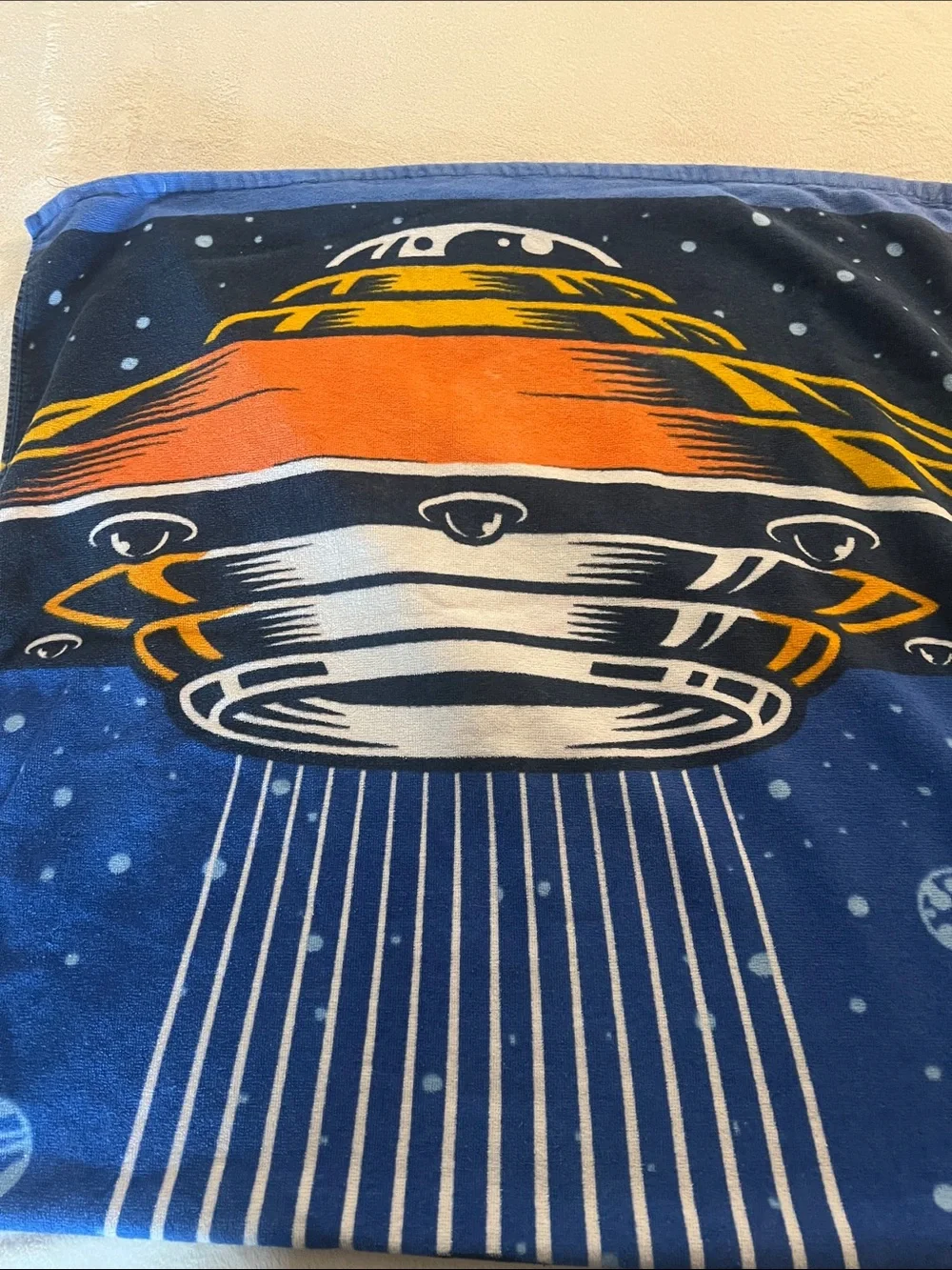 Kids Alien Graphic Beach Towel - Green/Blue Novelty Mainstays